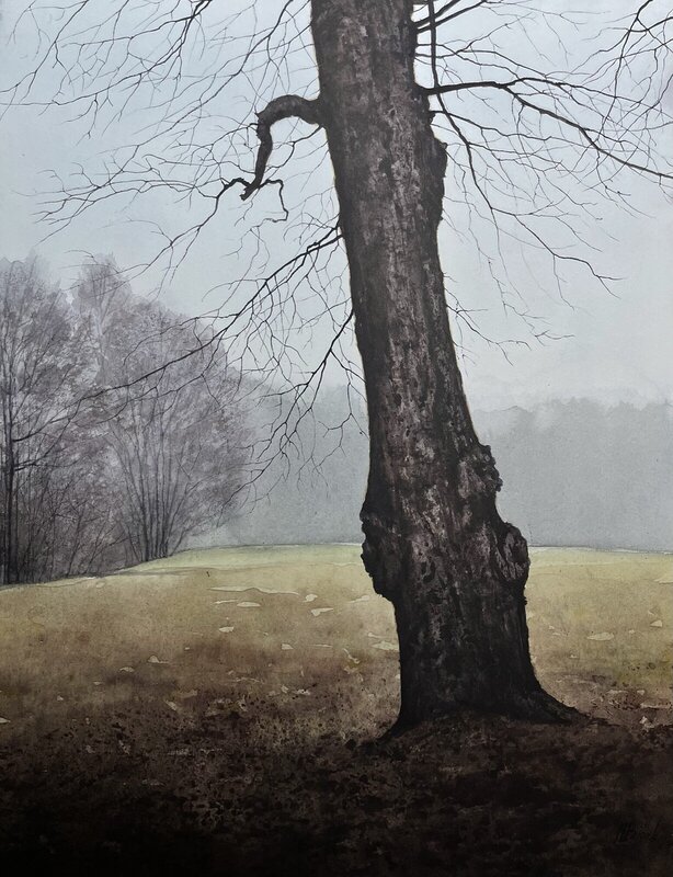 Akvarell Trädet av Anette Björk Swensson