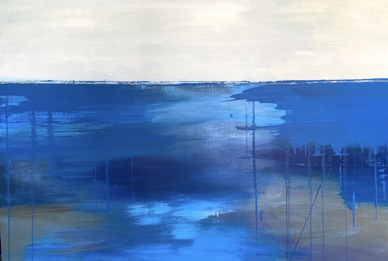 Akrylmålning Det stora blå av Catharina Bauer