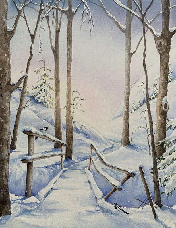 Akvarell Vinterljus, Katarina Thomassen