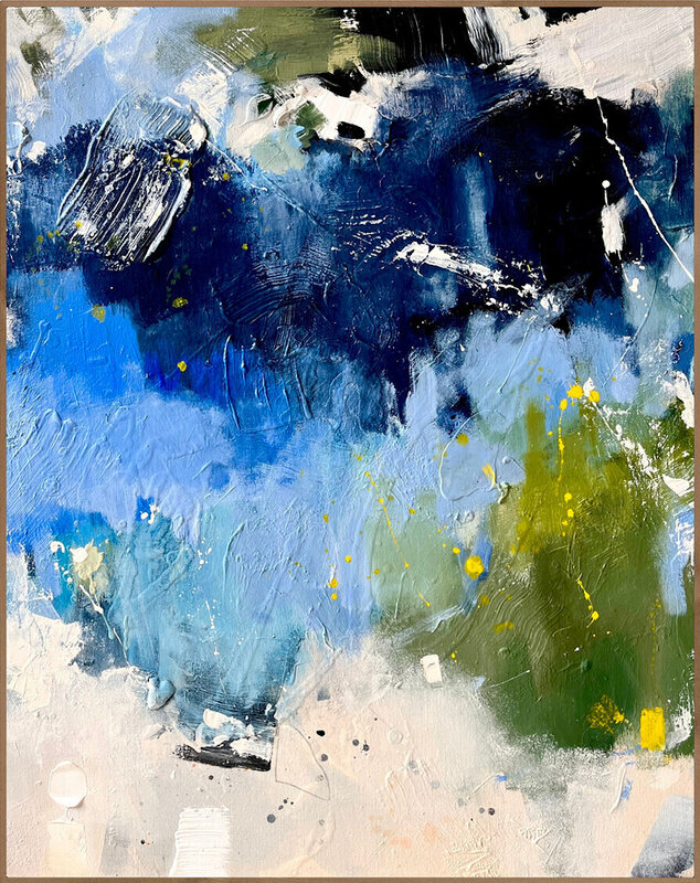Akrylmålning Blue in Green, Jimmy Ralsmark