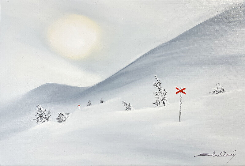 Oljemålning Vinterled II av Sofia Ohlsén