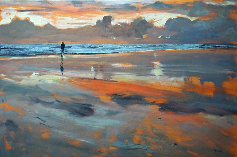 Oljemålning Seascape av Yuanyuan Liu