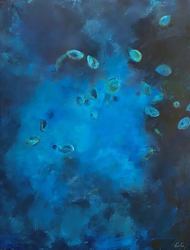Akrylmålning In The Blue, Maria Hamberg