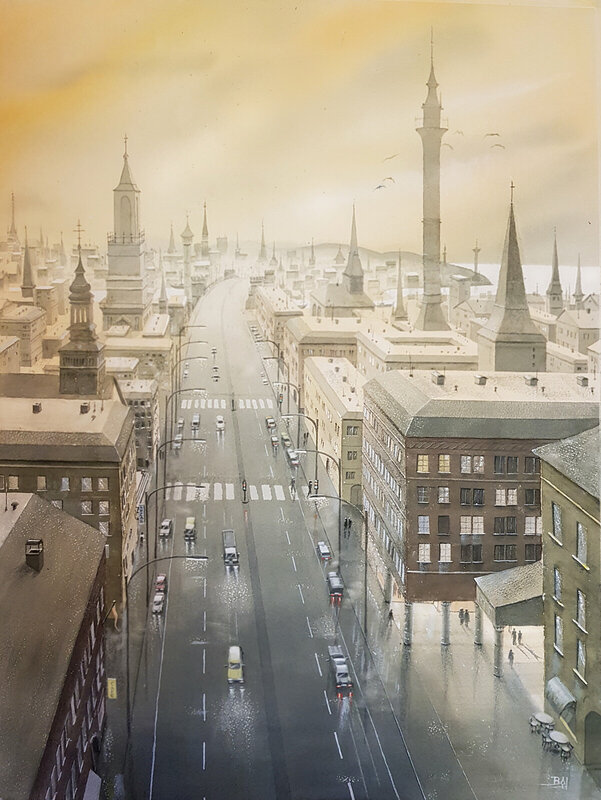 Akvarell City, Bo Hoflin