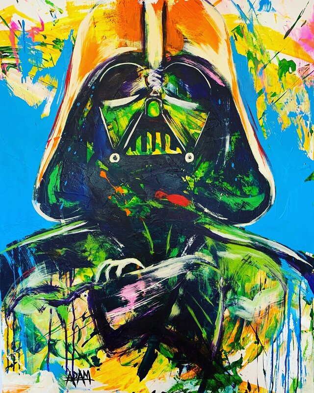Akrylmålning Darth Vader VIII av Adam Lunderup