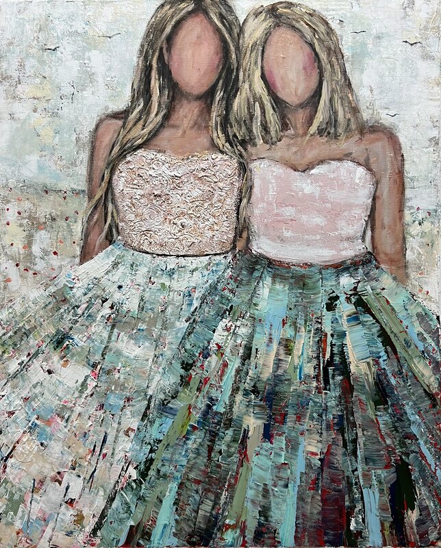 Akrylmålning Hey, soul sister! av Madeleine Santiago Elofsson