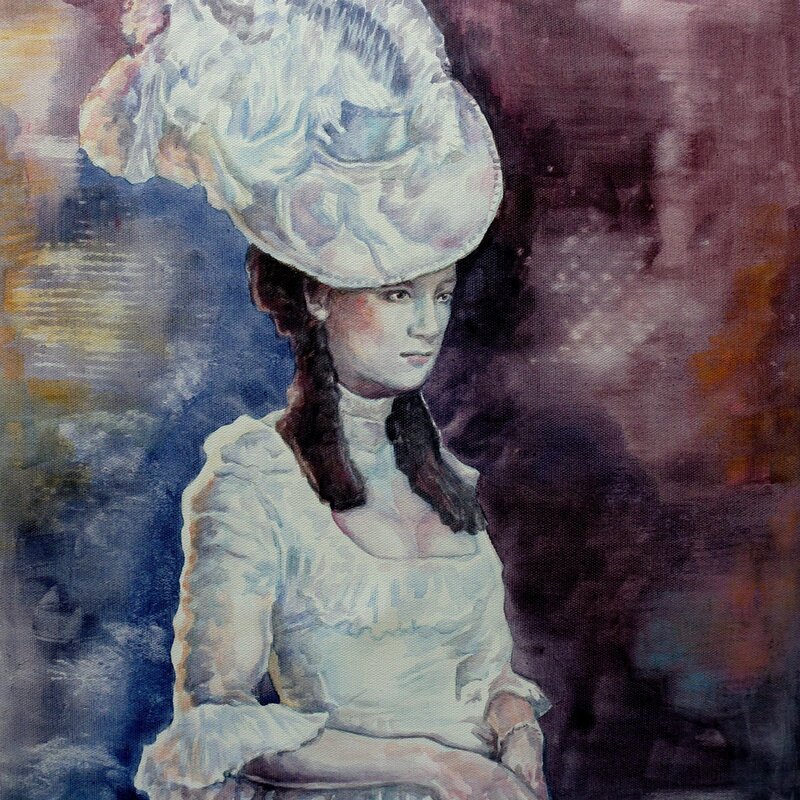 Akrylmålning Lady Lyndon av Daniel Vandinja