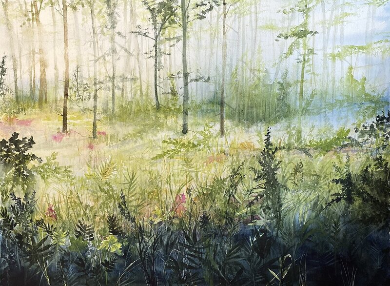 Akvarell Sommardag, Emelie Klockarås