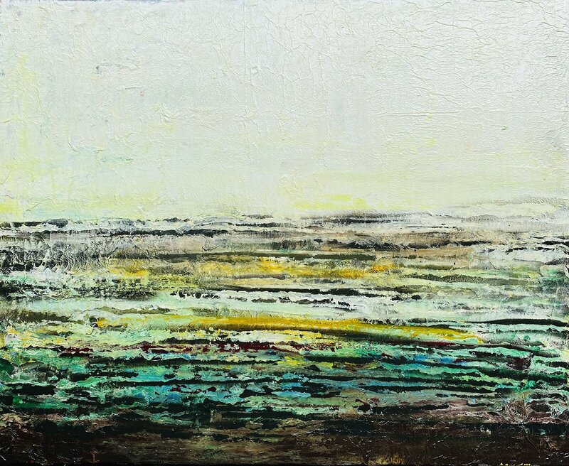 Oljemålning Etina Meadow 86X100 av Omid Ghorab Art