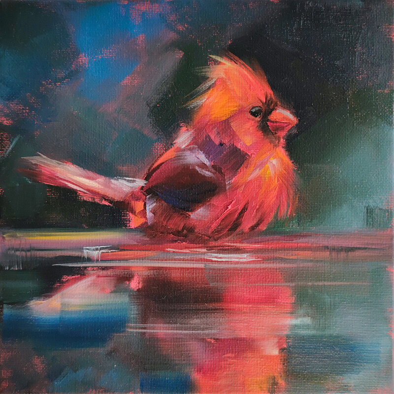 Oljemålning Cheerfully, Iryna Khort