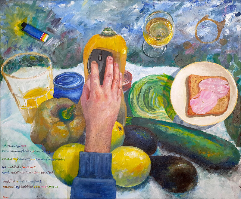 Akrylmålning The Value of a Painting av Alona Kirichenko