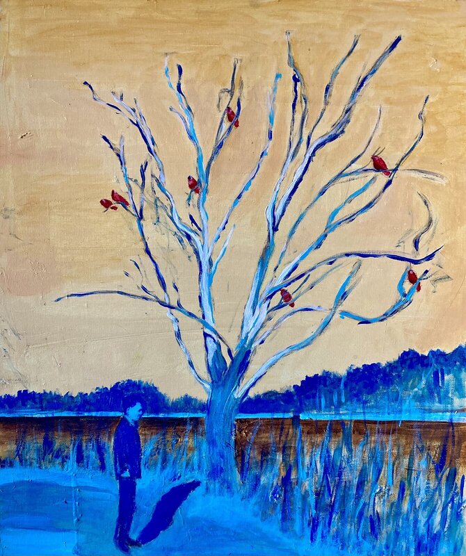 Akrylmålning Det döda trädet av Anna Frenning