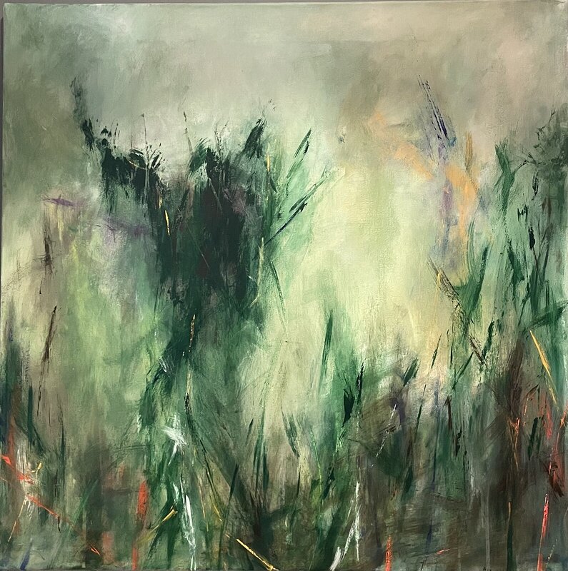 Akrylmålning In the reeds av Peter Frejeberg