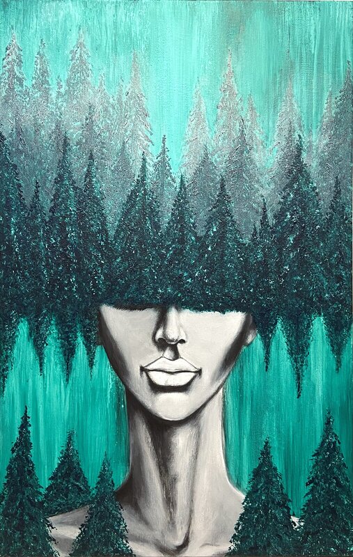Akrylmålning Soul of the Forest av Susanne Cederlund