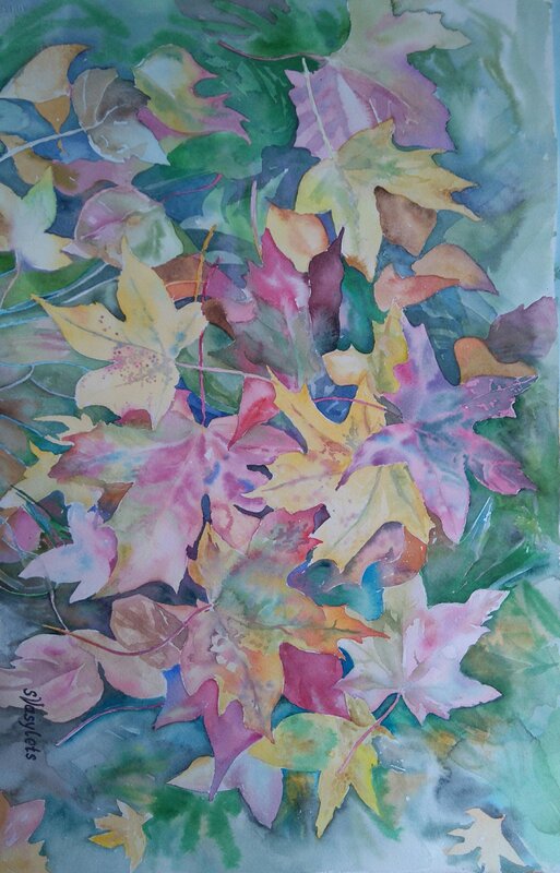Akvarell Höstens färger av Svitlana Vasylets
