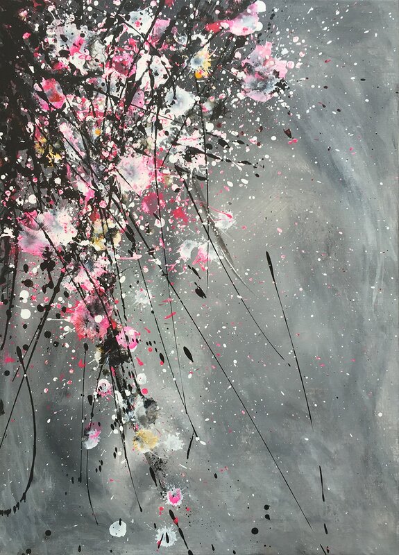 Akrylmålning Cherry Blossom I av Joacim Broström • JoacimArt