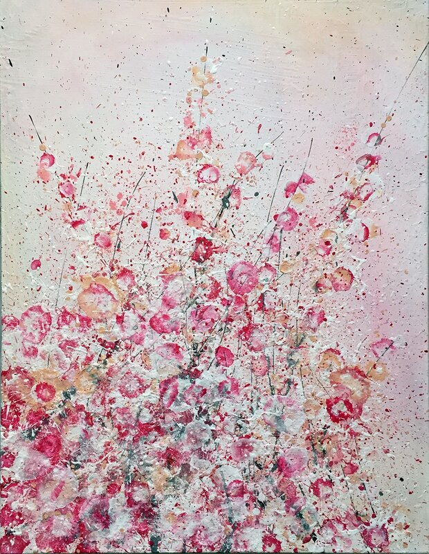 Akrylmålning Cherry Blossom II av Joacim Broström • JoacimArt