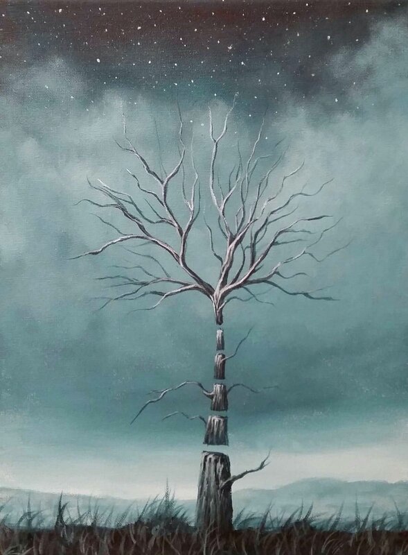 Akrylmålning The Departing Tree av Alexander Sirén
