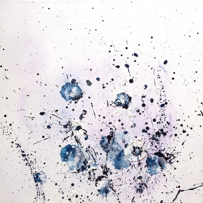 Akrylmålning Blueberries Milk av Joacim Broström • JoacimArt