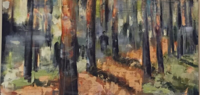 Akrylmålning Väg genom skogen av Sirpa Tiderman