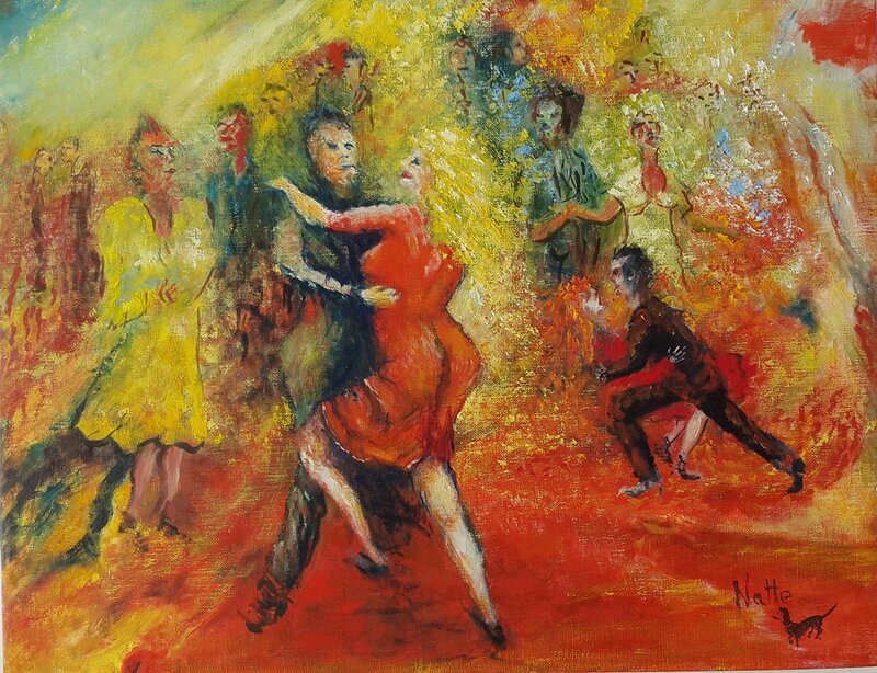 Oljemålning Tango Argentino av Natale Orlich