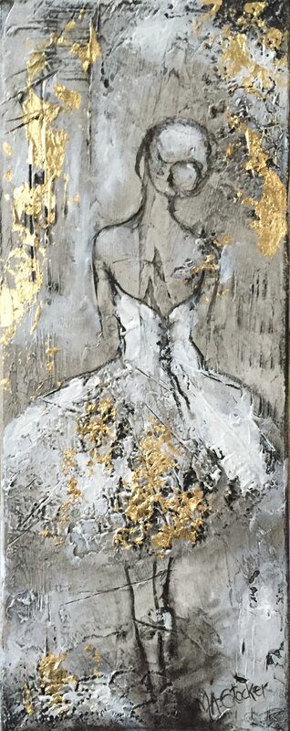 Akrylmålning Ballerina (nr 9) av Annette MA Stocker