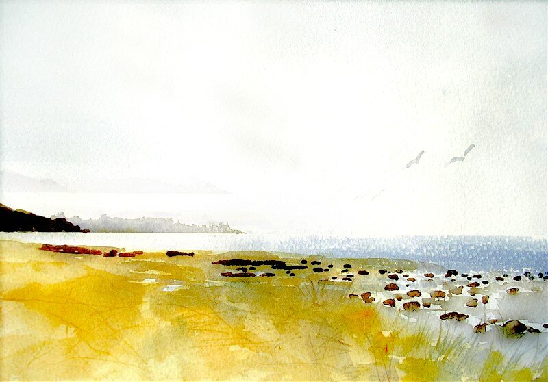 Akvarell Vid kusten av Anders Ersson