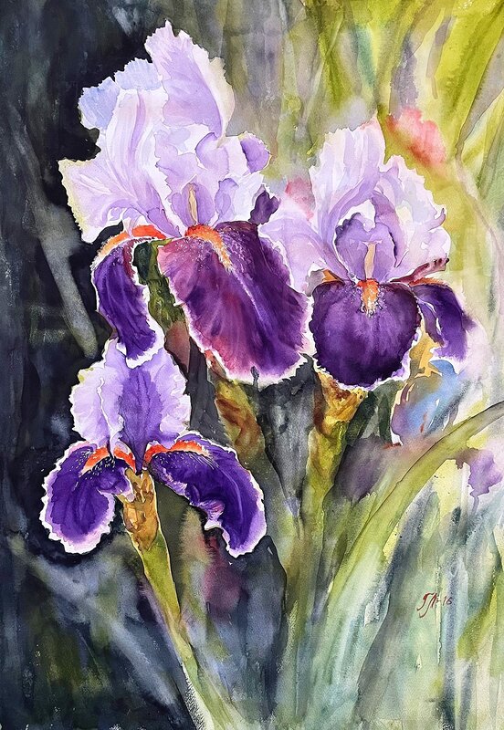 Akvarell Deep violet av Tanya Lundmark