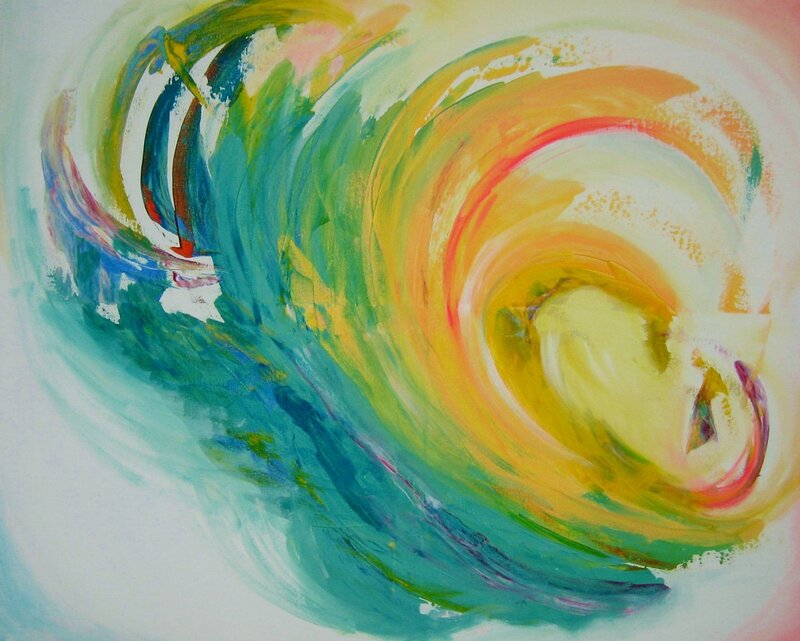 Akrylmålning Havets vågor av Juliana Boneva