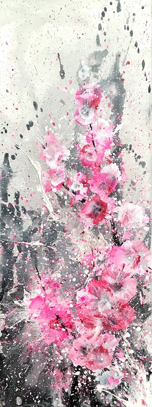 Akrylmålning Chattering Cherries av Joacim Broström • JoacimArt