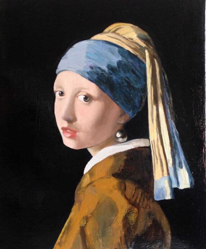 Oljemålning Efter Vermeer av Sergej Karetnikov