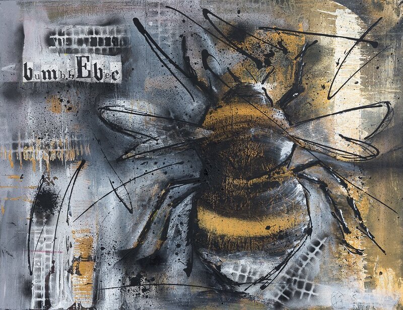 Akrylmålning Bumblebee av Frank Forsman