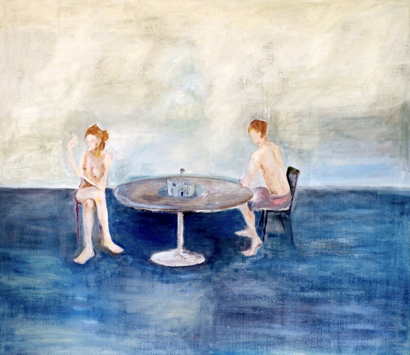 Oljemålning Ensam tillsammans 4 av Anna Wilhelmsson