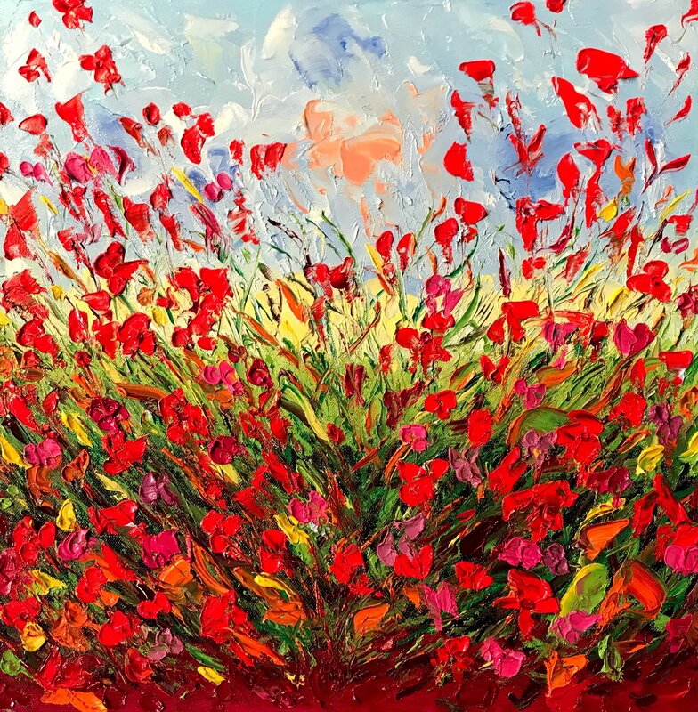 Oljemålning Wildflower av Per Bentley