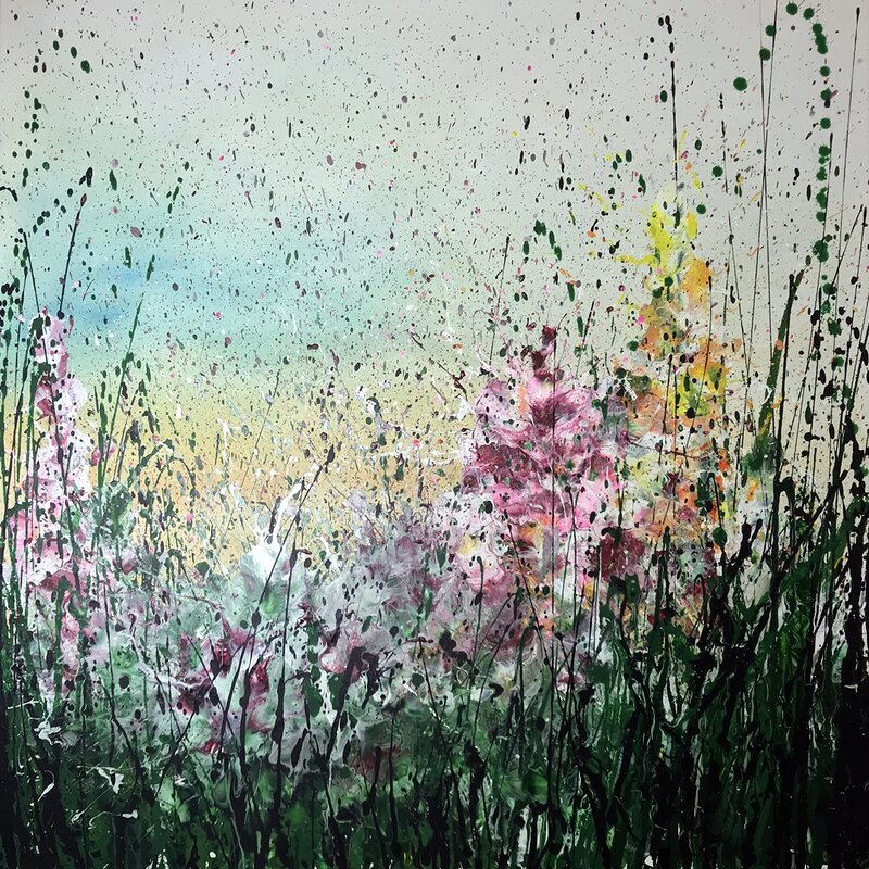 Akrylmålning Wildflower Valley av Joacim Broström • JoacimArt