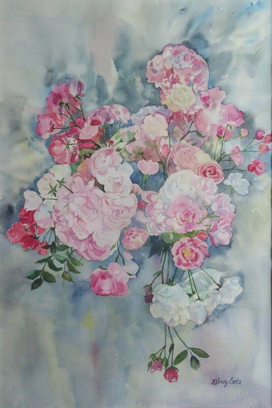 Akvarell Rosa dröm av Svitlana Vasylets