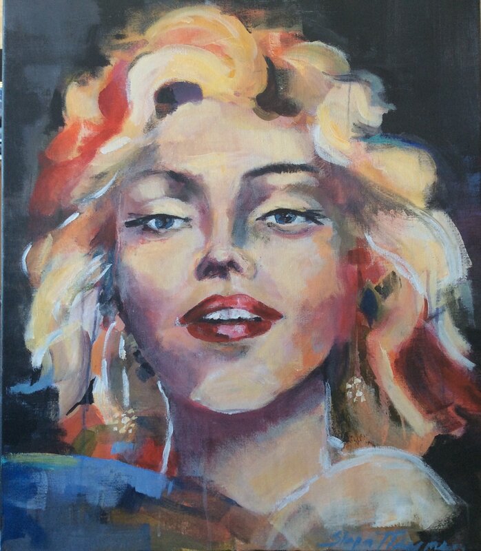 Akrylmålning Marilyn av Sirpa Tiderman