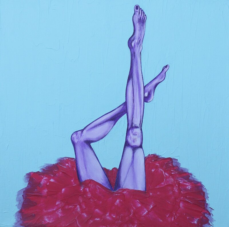 Akrylmålning Prima ballerina av Susanne Cederlund