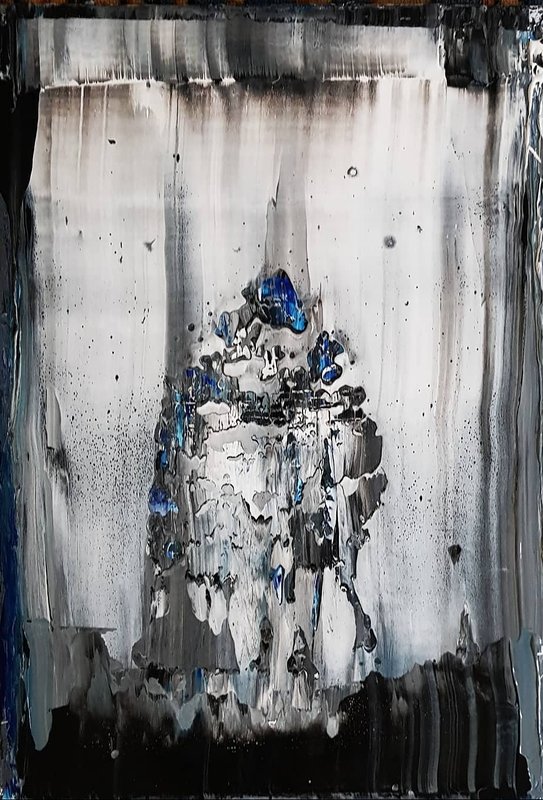 Akrylmålning Chaos and order II av Tobias Staaf