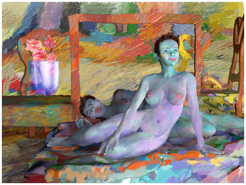 Par liggande  Digital målning av Sebastian Marquez