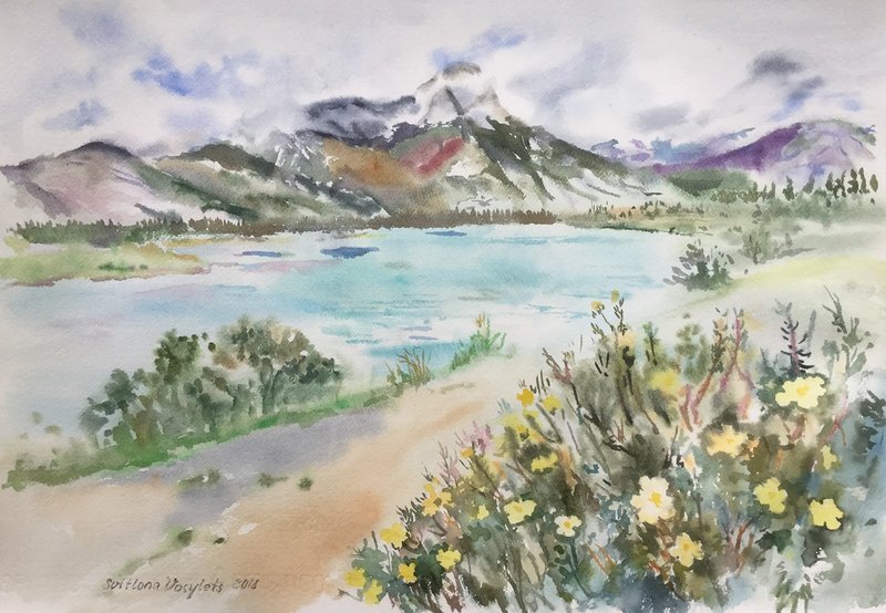 Akvarell Jasper av Svitlana Vasylets