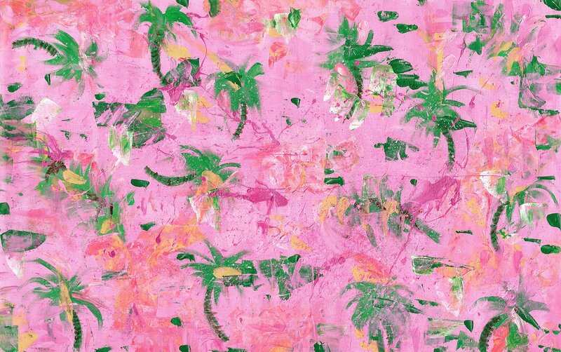 Akrylmålning Pink Tropics av Roja Shams
