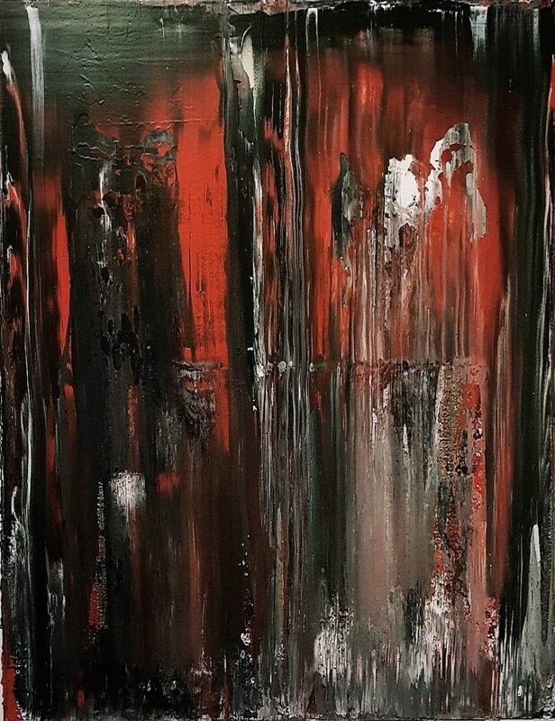Akrylmålning Bleed through II av Tobias Staaf