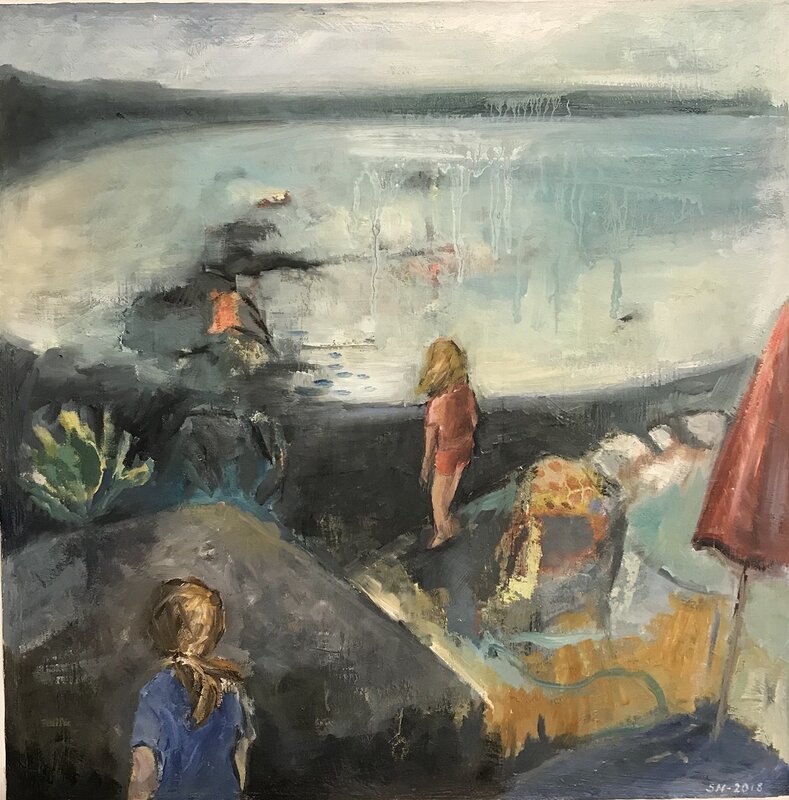 Oljemålning På stranden av Sofia Norberg