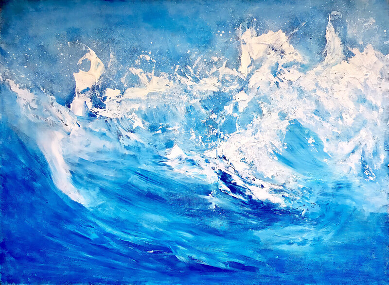 Akrylmålning Waves av Selda A.