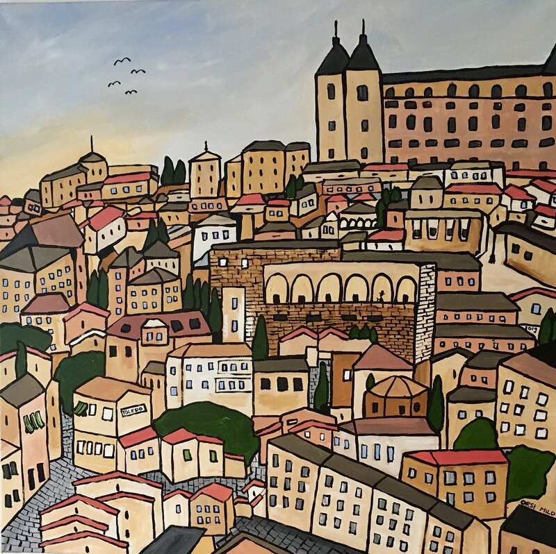 Akrylmålning Toledo av Orsi Mild