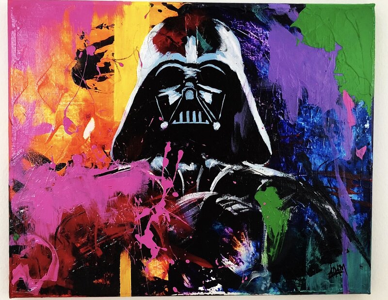 Akrylmålning Darth Vader II av Adam Lunderup