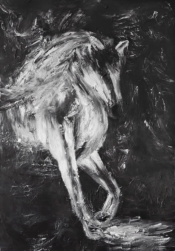 Akrylmålning Heaven stallion av Alexandra Petropoulou
