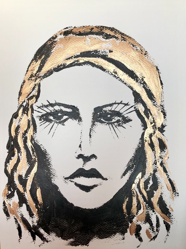 Akrylmålning Madonna av Susanne Cederlund