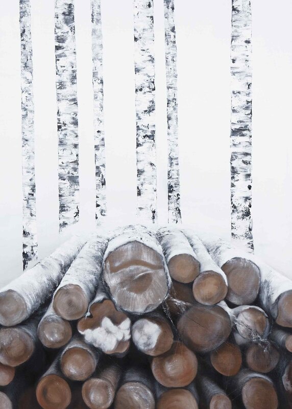 Oljemålning Timber av Sofia Ohlsén